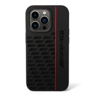 AMG Liquid Silicone Carbon Pattern Zadní Kryt pro iPhone 14 Pro Black