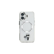 Karl Lagerfeld IML Karl and Choupette MagSafe Zadní Kryt pro iPhone 16 Průhledná