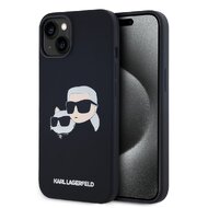 Karl Lagerfeld Liquid Silicone Double Heads MagSafe Zadní Kryt pro iPhone 14 Black