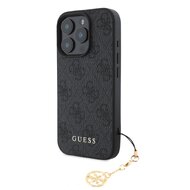 Guess 4G Charm Zadní Kryt pro iPhone 16 Pro Tone on Tone Grey