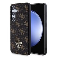 Guess PU Leather 4G Triangle Metal Logo Zadní Kryt pro Samsung Galaxy