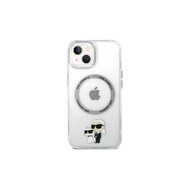 Karl Lagerfeld IML Karl and Choupette MagSafe Zadní Kryt pro iPhone 15 Průhledná