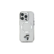 Karl Lagerfeld IML Karl and Choupette MagSafe Zadní Kryt pro iPhone 16 Pro Průhledná