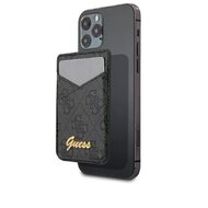 Guess 4G Magnetic Cardslot Triangle Logo šedá