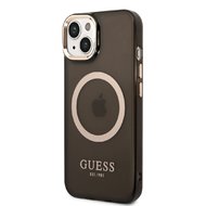 Guess Translucent MagSafe Zadní Kryt pro iPhone 14 Black