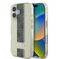 Guess IML Middle 4G Stripe Zadní Kryt pro iPhone 16 Brown