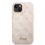 Guess PC/TPU 4G Metal Camera Outline Zadní Kryt pro iPhone 14 Pink
