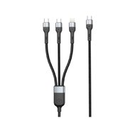 DeTech DE-51CCL datový kabel, 3v1, Type-C na 2x Type-C, Lightning, 1.0m - černá DeTech DE-51CCL datový kabel, 3v1, Type-C na 2x Type-C, Lightning, 1.0m - černá