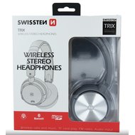 BLUETOOTH STEREO SLUCHÁTKA SWISSTEN TRIX STŘÍBRNO/ŠEDÁ