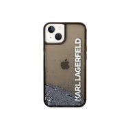 Karl Lagerfeld Translucent Liquid Glitter Zadní Kryt pro iPhone 14 Black