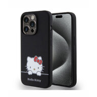 Hello Kitty Liquid Silicone Daydreaming Logo Zadní Kryt pro iPhone 15 Pro, černá