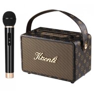 Reproduktor Kisonli G100, Karaoke, Bluetooth, USB, SD, AUX – hnědá Reproduktor Kisonli G100, Karaoke, Bluetooth, USB, SD, AUX – hnědá