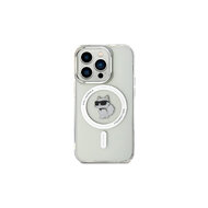 Karl Lagerfeld IML Choupette MagSafe Zadní Kryt pro iPhone 15 Pro Průhledná