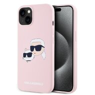 Karl Lagerfeld Liquid Silicone Double Heads MagSafe Zadní Kryt pro iPhone 14 Pink