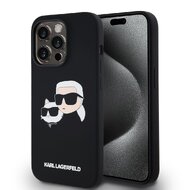 Karl Lagerfeld Liquid Silicone Double Heads MagSafe Zadní Kryt pro iPhone 14 Pro Black