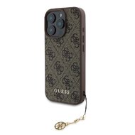 Guess 4G Charm Zadní Kryt pro iPhone 16 Pro Tone on Tone Brown