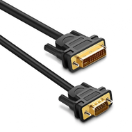 DeTech propojovací kabel DVI-VGA 1,5m - černá