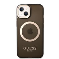 Guess Translucent MagSafe Zadní Kryt pro iPhone 14 Plus Black