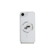 Karl Lagerfeld IML K&CH Heads Metal Frame MagSafe Zadní Kryt pro iPhone 16e Průhledná