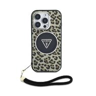 Guess IML Leopard Triangle Logo Strap MagSafe Zadní Kryt pro iPhone 16 Pro Hnědá Guess IML Leopard Triangle Logo Strap MagSafe Zadní Kryt pro iPhone 16 Pro Hnědá