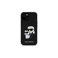 Karl Lagerfeld PU Saffiano Karl and Choupette Zadní Kryt pro iPhone 15 Černá Karl Lagerfeld PU Saffiano Karl and Choupette Zadní Kryt pro iPhone 15 Černá