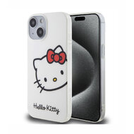 Hello Kitty IML Head Logo Zadní Kryt pro iPhone 15, bílá