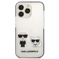 Karl Lagerfeld TPE Karl and Choupette Kryt pro iPhone 13 Pro White