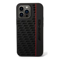 AMG Liquid Silicone Carbon Pattern Zadní Kryt pro iPhone 14 Pro Max Black
