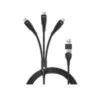 Connect IT Wirez Datový kabel 6v1, 2x USB-C, 1x Lightning, 1.25 m - černá Connect IT Wirez Datový kabel 6v1, 2x USB-C, 1x Lightning, 1.25 m - černá