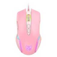 Herní myš Onikuma CW905, optická, 7D, RGB, růžová