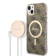 Guess 4G MagSafe Zadní Kryt + Bezdrátová Nabíječka pro iPhone 14 Plus