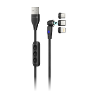 Connect IT Magnetic PowerLink Datový kabel 3v1 (USB-C/Lightning/MicroUSB), 2m - černá Connect IT Magnetic PowerLink Datový kabel 3v1 (USB-C/Lightning/MicroUSB), 2m - černá