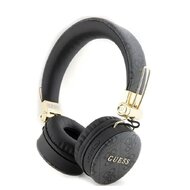 Guess PU 4G Metal Logo Bluetooth Stereo Headphone - sluchátka, černá