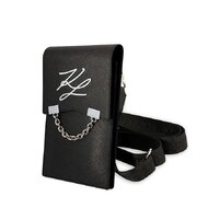 Karl Lagerfeld Autograph Chain Phone Bag Black