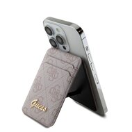 Guess 4G Metal Script MagSafe Cardslot Peněženka - Růžová