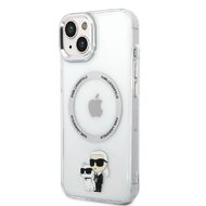 Karl Lagerfeld IML Karl and Choupette MagSafe Zadní Kryt pro iPhone 14 Transparent