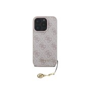 Guess 4G Charm Zadní Kryt pro iPhone 16 Pro Tone on Tone Růžová