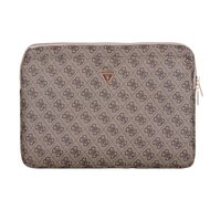 Guess PU 4G Triangle Logo Obal pro Notebook 14" - hnědá