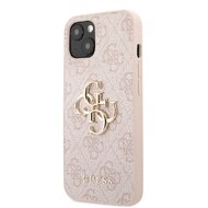 Guess PU 4G Metal Logo Zadní Kryt pro iPhone 13 Pink