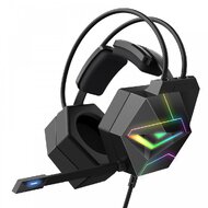 Herní sluchátka Onikuma X20, mikrofon a LED podsvícení, černá