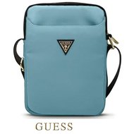 Guess pouzdro 10" modré nylonové trojúhelníkové logo