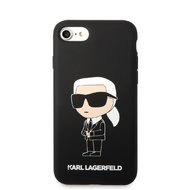 Karl Lagerfeld Liquid Silicone Ikonik NFT Zadní Kryt pro iPhone 7/8/SE2020/SE2022 Black