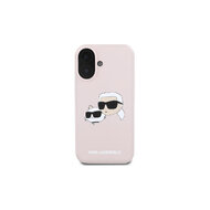 Karl Lagerfeld Liquid Silicone Double Heads MagSafe Zadní Kryt pro iPhone 16 Růžová