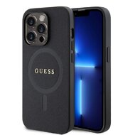 Guess PU Saffiano MagSafe Zadní Kryt pro iPhone 15 Pro Black