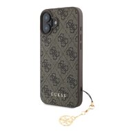 Guess 4G Charm Zadní Kryt pro iPhone 16 Tone on Tone Brown