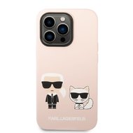Karl Lagerfeld and Choupette Liquid Silicone Zadní Kryt pro iPhone 14 Pro