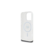 Karl Lagerfeld IML Karl Head Metal Frame MagSafe Zadní Kryt pro iPhone 16 Pro Průhledná