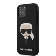 Karl Lagerfeld Head Silikonový Kryt pro iPhone 12/12 Pro 6.1 Black
