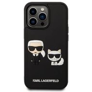 Karl Lagerfeld and Choupette 3D Kryt pro iPhone 14 Pro Black