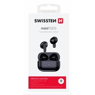 BLUETOOTH TWS SLUCHÁTKA SWISSTEN MINIPODS ČERNÁ